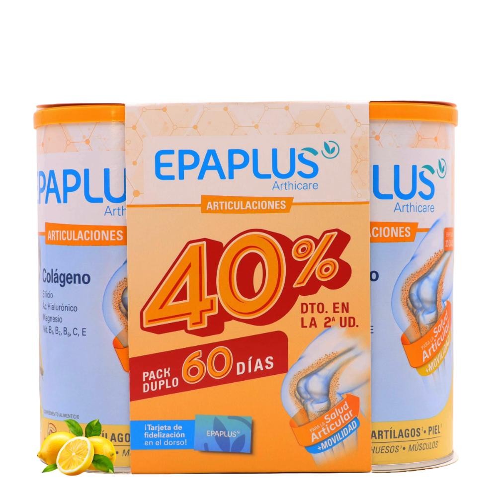 EPAPLUS Arthicare Colágeno + Silicio + Hialurónico + Magnesio Instant Limón DUPLO 2x330gr-1
