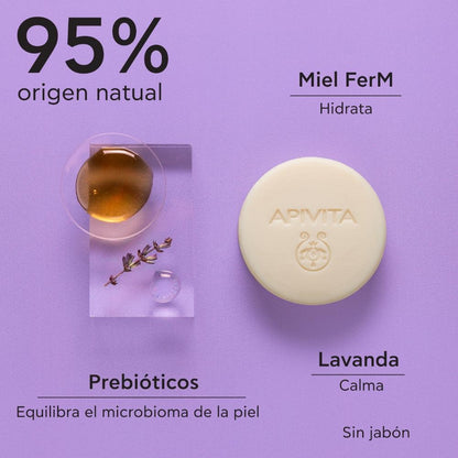 Apivita Solid Foamy Cleanser Desmaquillante Sólido 80 g-4
