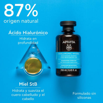 Apivita Hyaluronic Hydra Champú Hidratante Cabello Fino 250 ml-3