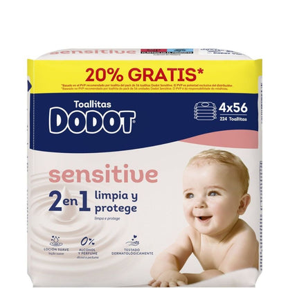 DODOT Toallitas para Bebés Sensitive 4x56 (224 Unidades)