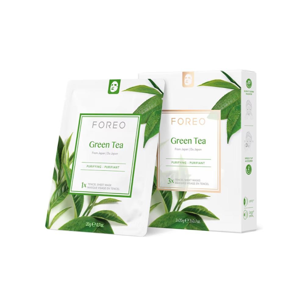 Foreo Mascarilla Facial de Té Verde Eco 3 uds-2