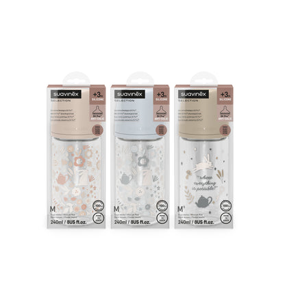 Suavinex Biberón de Vidro com Silicona M Wonderland 240ml
