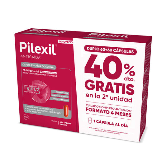 Pilexil Duplo Caida Ocasional 60 + 60 Cápsulas