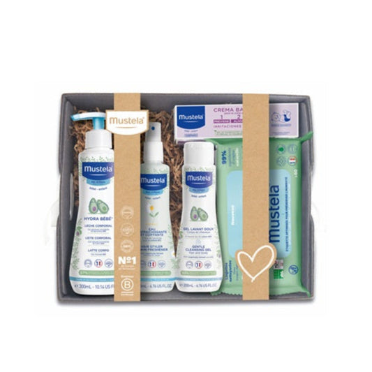 MUSTELA Canastilla Bebé Gris (5 Productos)