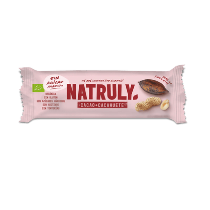 Natruly Barrita Raw de Cacao y Cacahuete BIO 40g