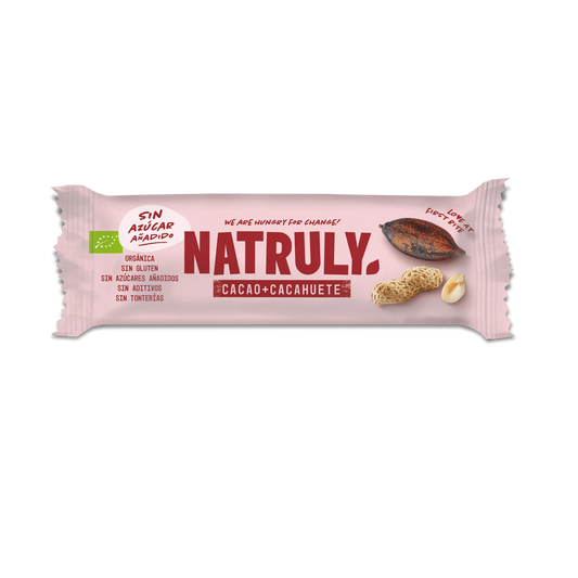 Natruly Barrita Raw de Cacao y Cacahuete BIO 40g