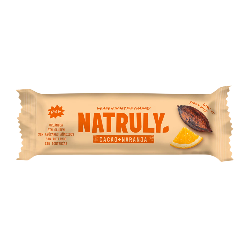 Natruly Barrita Raw de Cacao y Naranja BIO 40g