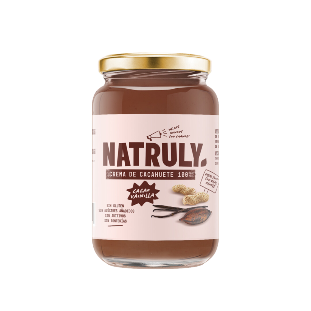 Natruly Crema de Cacahuete Cacao y Vainilla 500g