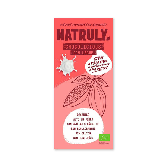 Natruly Tableta Chocolicious chocolate con Leche BIO 85g