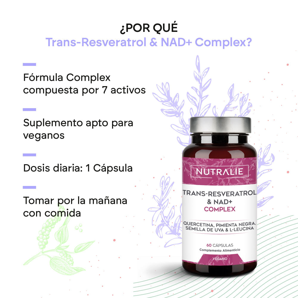 Nutralie Trans Resveratrol y NAD+ Complex 60 Cápsulas