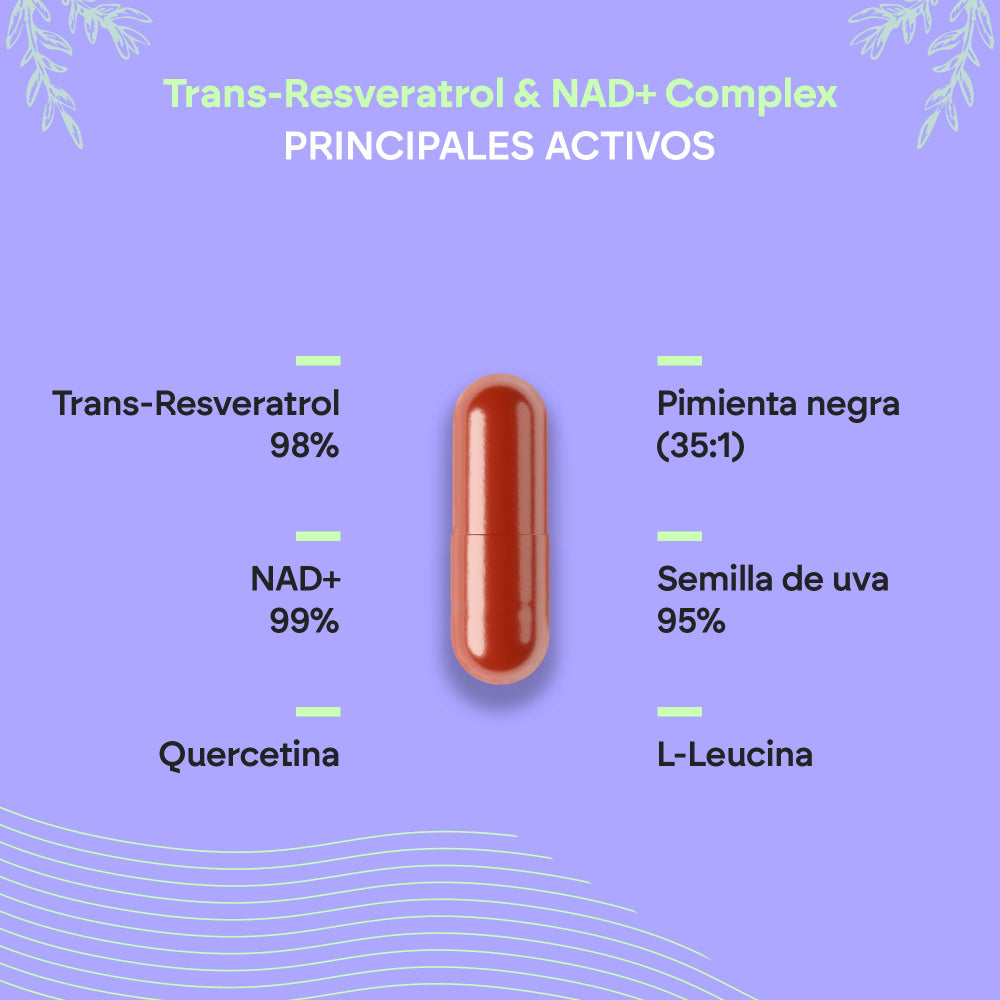 Nutralie Trans Resveratrol y NAD+ Complex 60 Cápsulas