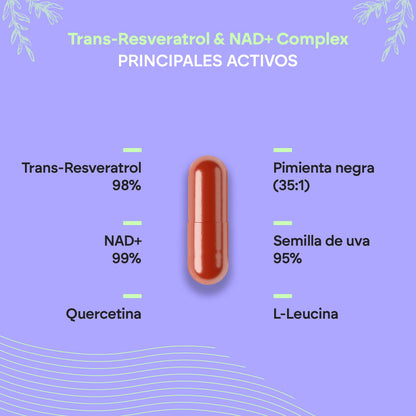 Nutralie Trans Resveratrol y NAD+ Complex 60 Cápsulas