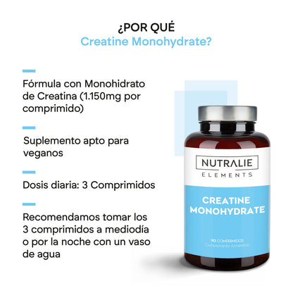 Nutralie Creatina Monohidratada 6000mg 90 Comprimidos