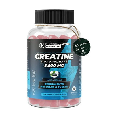Premium Gummies Performance Creatine Suplemento Creatina 3.500 mg 60 Gominolas