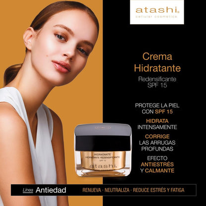 ATASHI Cellular Crema Hidratante Redensificante SPF15+ 50 ml-3