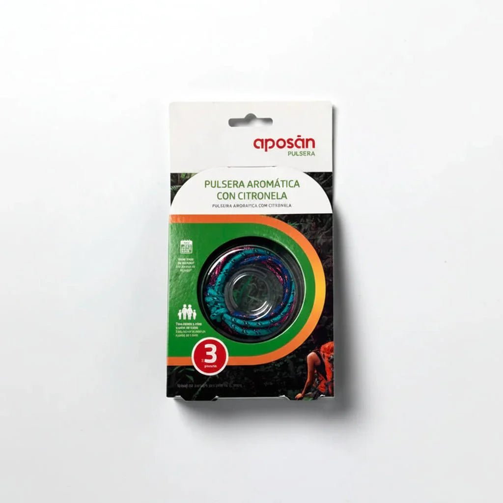 Aposan braccialetti citronella anti zanzare pack 3 pezzi