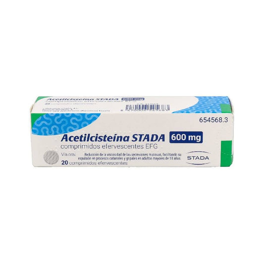 Acetilcisteína Stada EFG 600 mg 20 Comprimidos Efervescentes (Tubo)