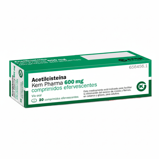 Acetilcisteína Kern Pharma EFG 600 mg 20 Comprimidos Efervescentes