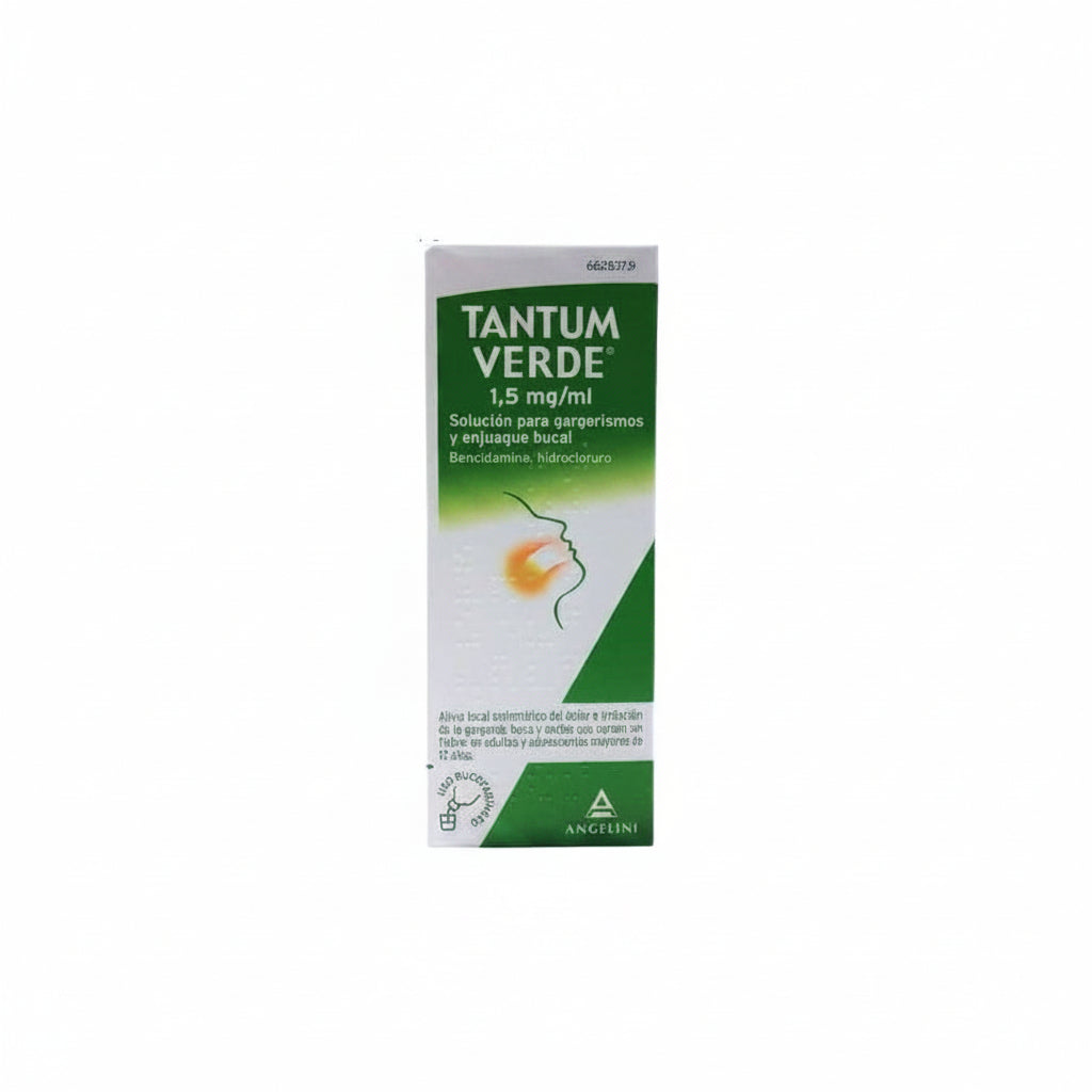 Tantum Verde 1,5 mg/ml Solución Gargarismos y Enjuague Bucal 1 Frasco 240 ml