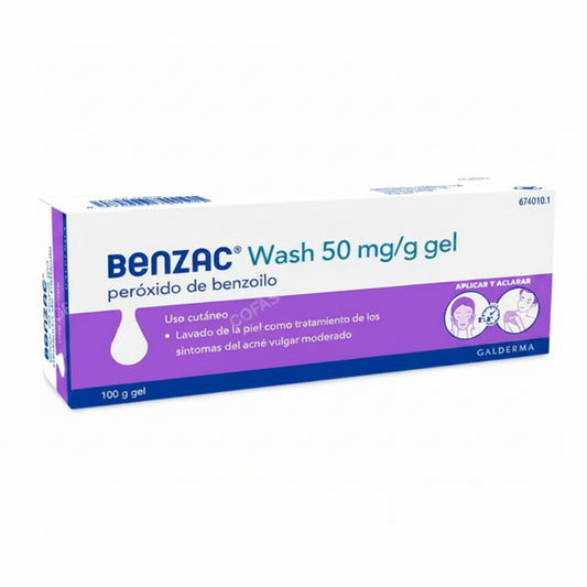 Benzac Wash 50 mg/g Gel Cutáneo 1 Tubo 100 g