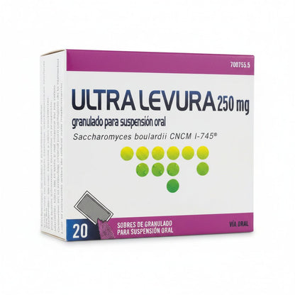 Ultra-Levura 250 mg 20 Sobres Polvo Para Suspension Oral
