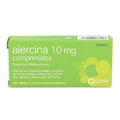 Alercina 10 mg 7 comprimidos