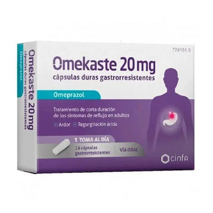 Omekaste 20 mg omeprazolo capsule dure gastroresistenti 14 pezzi