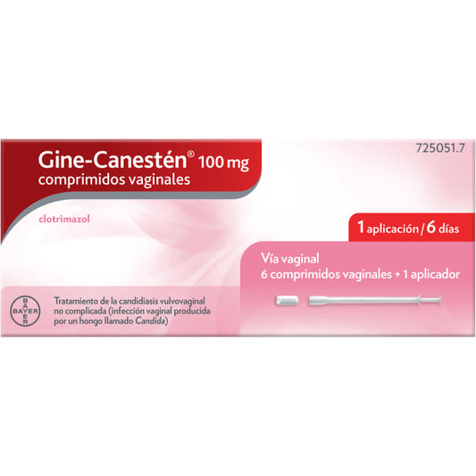 Gine-Canesten 100 mg 6 Comprimidos Vaginales