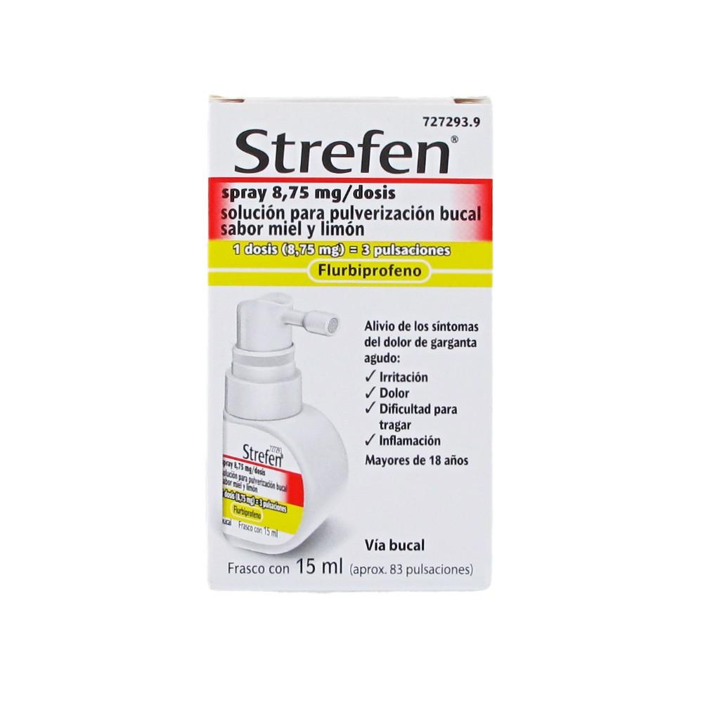 Strefen Spray 8,75 mg/dosis Solución Pulverización Bucal 15 ml Miel y Limón