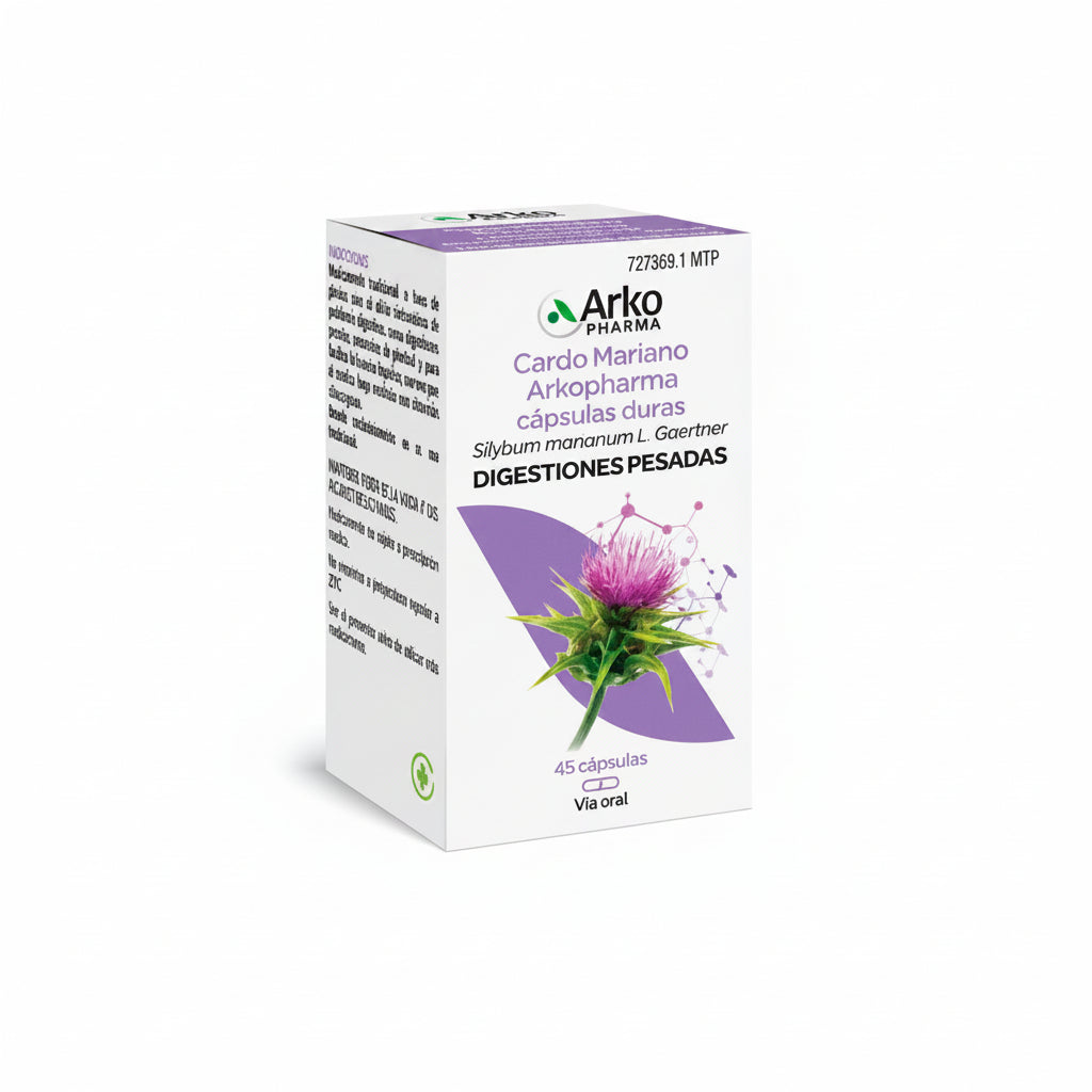 Cardo Mariano Arkopharma 390 mg 45 Cápsulas