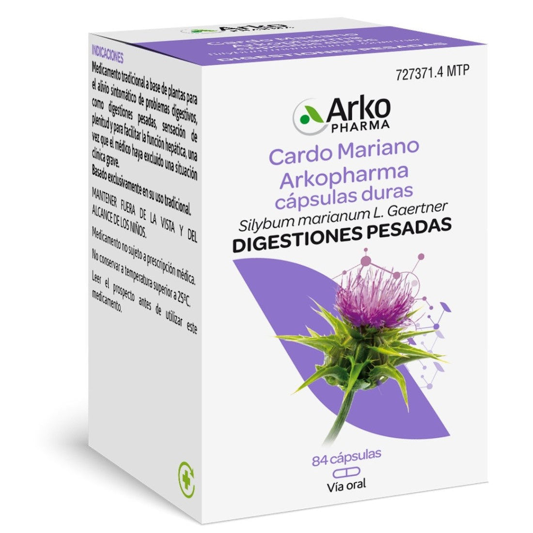 Cardo Mariano Arkopharma 390 mg 84 Cápsulas
