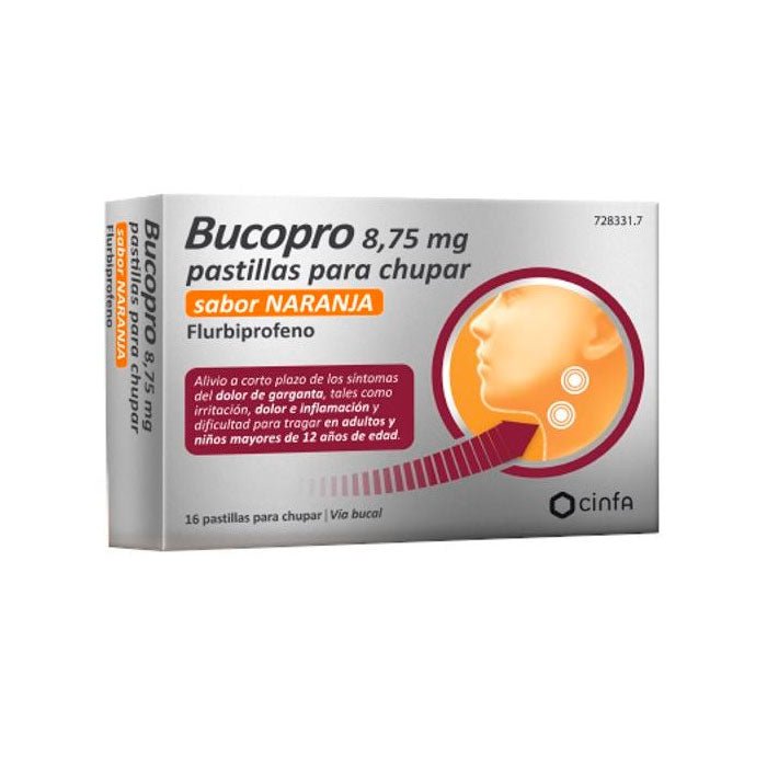 Bucopro 8,75 mg Sabor Naranja 16 Pastillas para Chupar