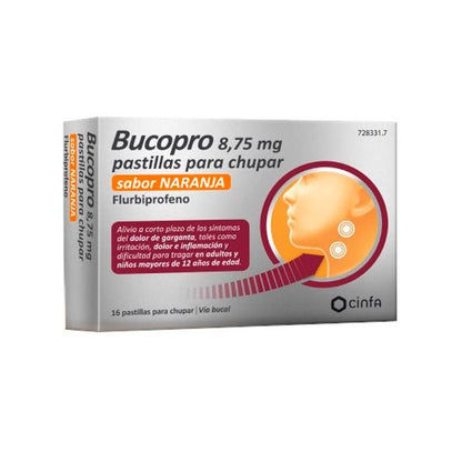 Bucopro 8,75 mg Sabor Naranja 16 Pastillas para Chupar