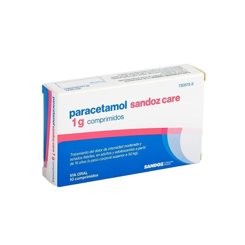 Paracetamol Sandoz Care EFG 1 g 10 Comprimidos