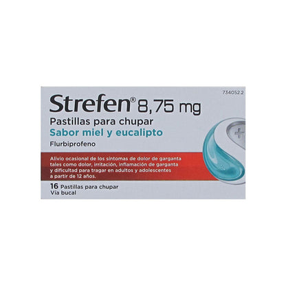 Strefen 8,75 mg 16 Pastillas para Chupar Miel y Eucalipto - 2