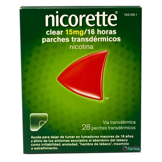 Nicorette Clear 15 mg/16 h 28 Parches Transdérmicos