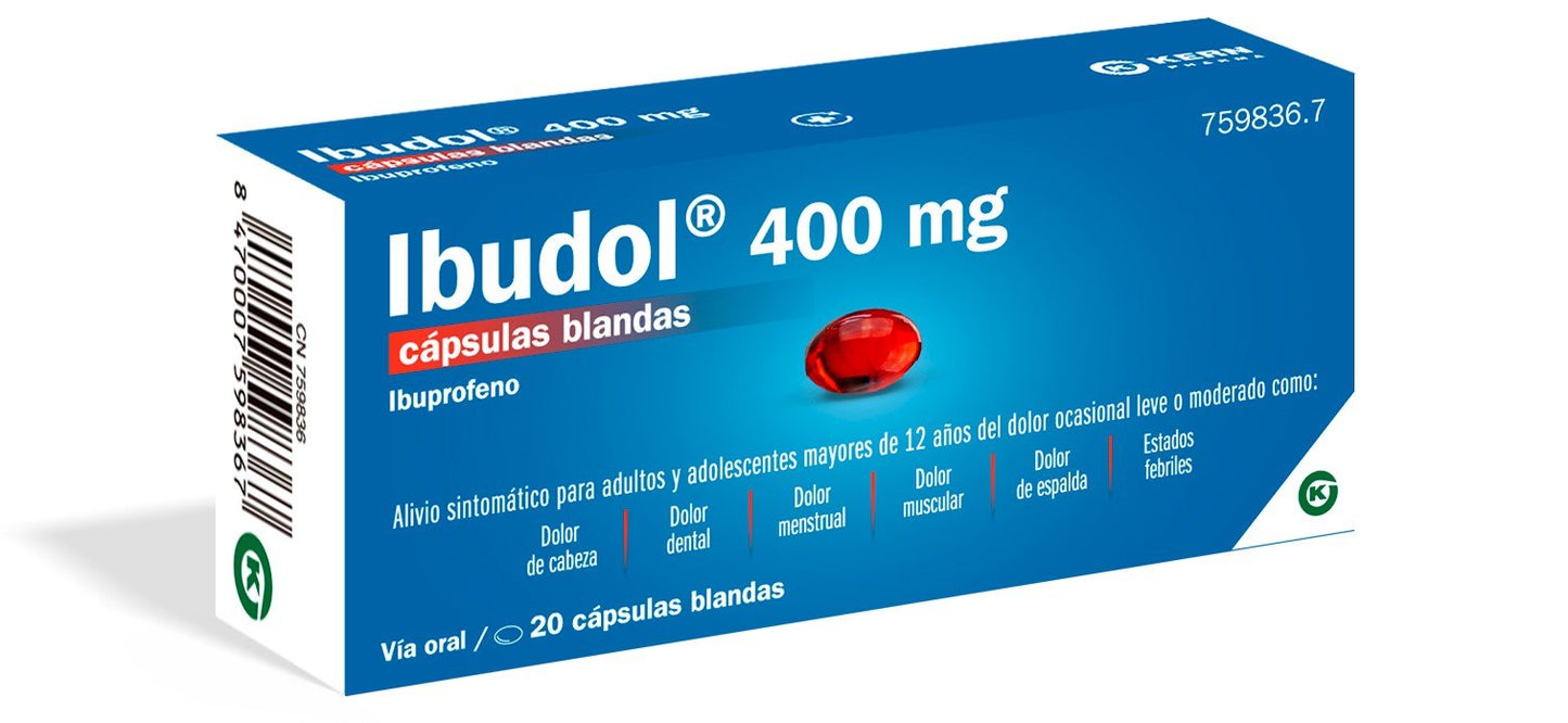 Ibudol 400 mg 20 Cápsulas Blandas - 2