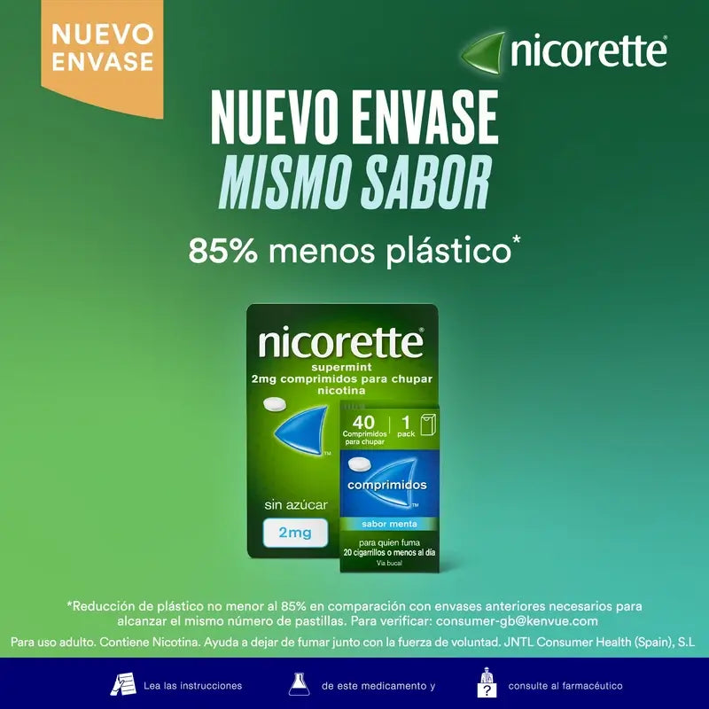 Nicorette Supermint Efg 2 mg 40 Comprimidos Para Chupar