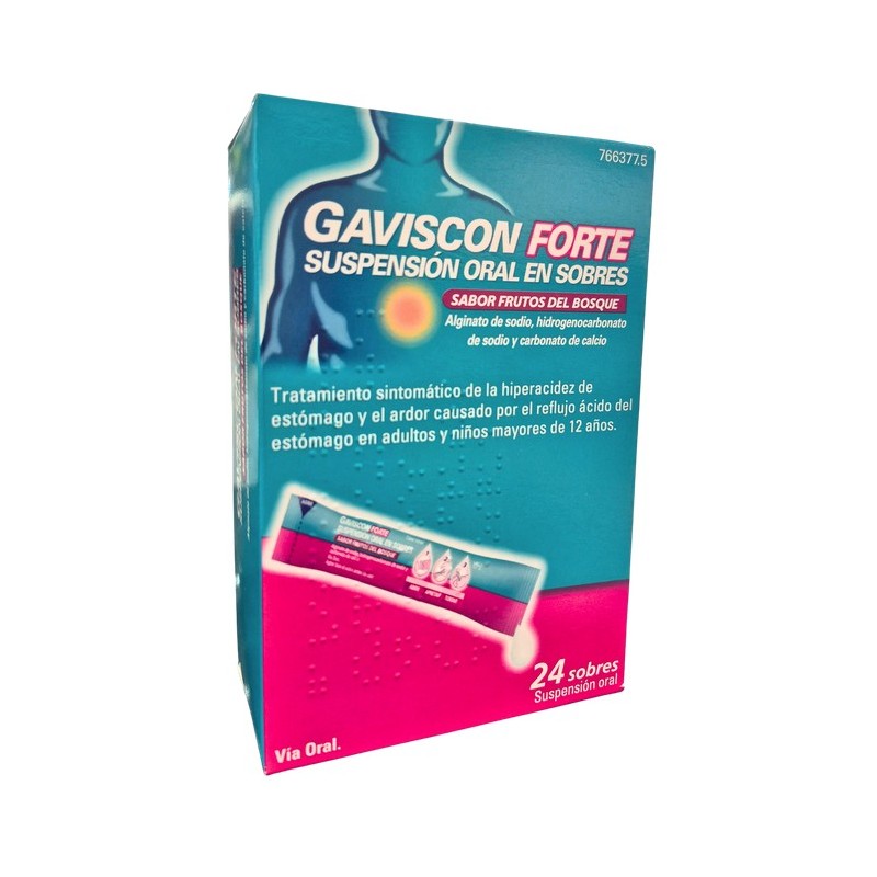 Gaviscon Forte 24 Sobres Suspensión Oral 10 ml (Frutos del Bosque)