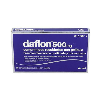 Daflon 500 mg 30 Comprimidos Recubiertos
