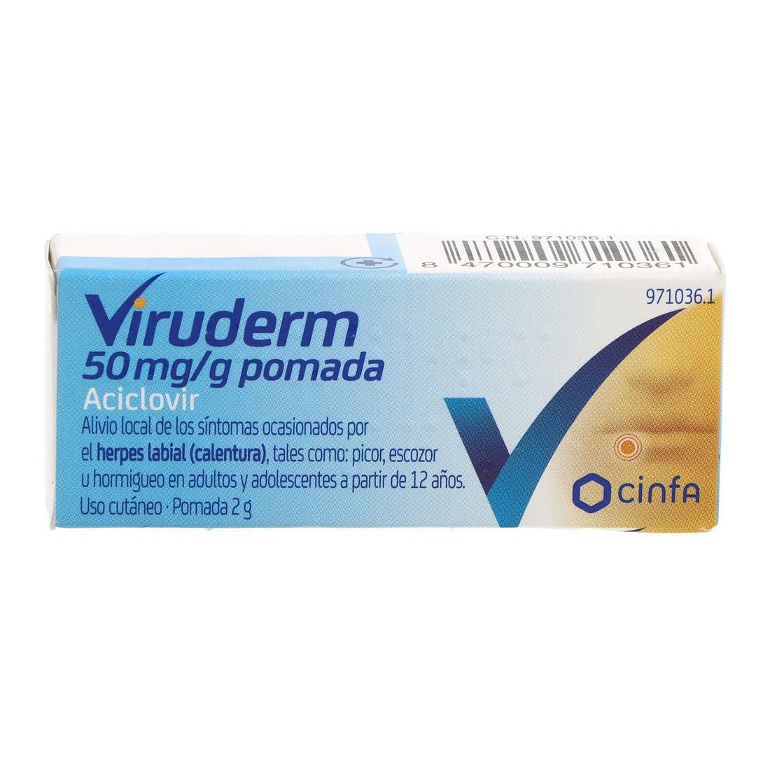 Viruderm 50mg/g pomada 2g