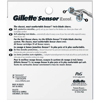 Gillette Sensor Excel Cargador 5 Recambios-2