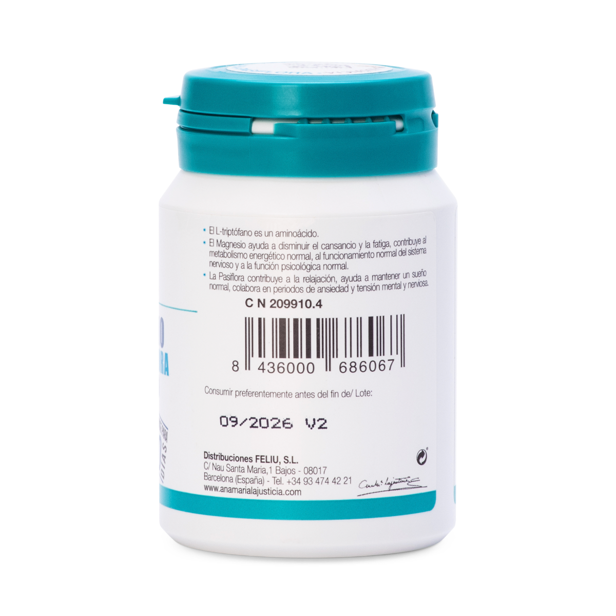 ANA MARÍA LAJUSTICIA Triptofano con Gaba + Passiflora e Magnesio 60 Compresse