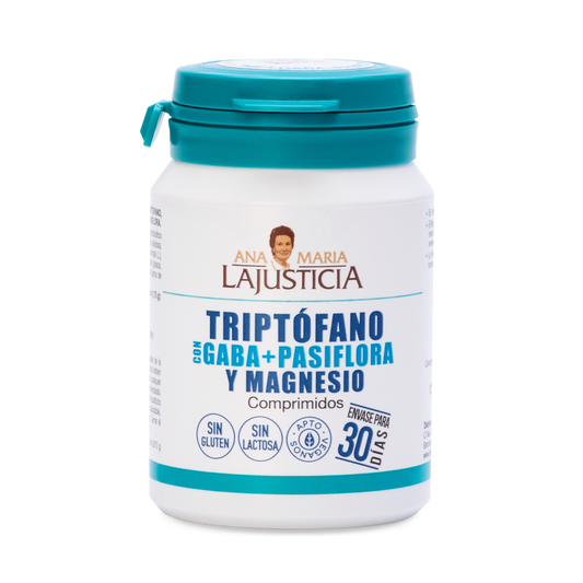 ANA MARÍA LAJUSTICIA Triptófano con Gaba + Pasiflora y Magnesio 60 Comprimidos