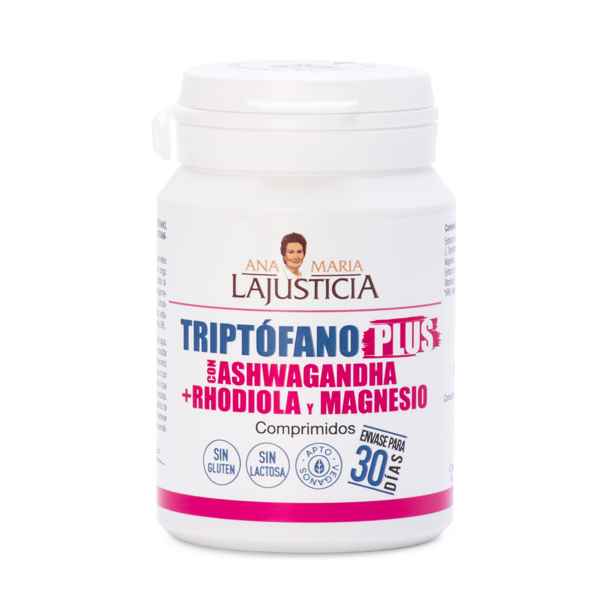 ANA MARÍA LAJUSTICIA Triptófano Plus Ashwagandha Rhodiola y Magnesio 60 Comprimidos