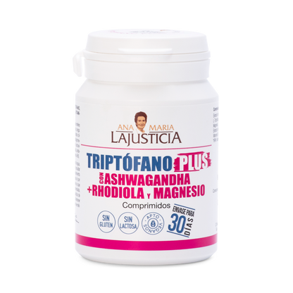 ANA MARÍA LAJUSTICIA Triptófano Plus Ashwagandha Rhodiola y Magnesio 60 Comprimidos