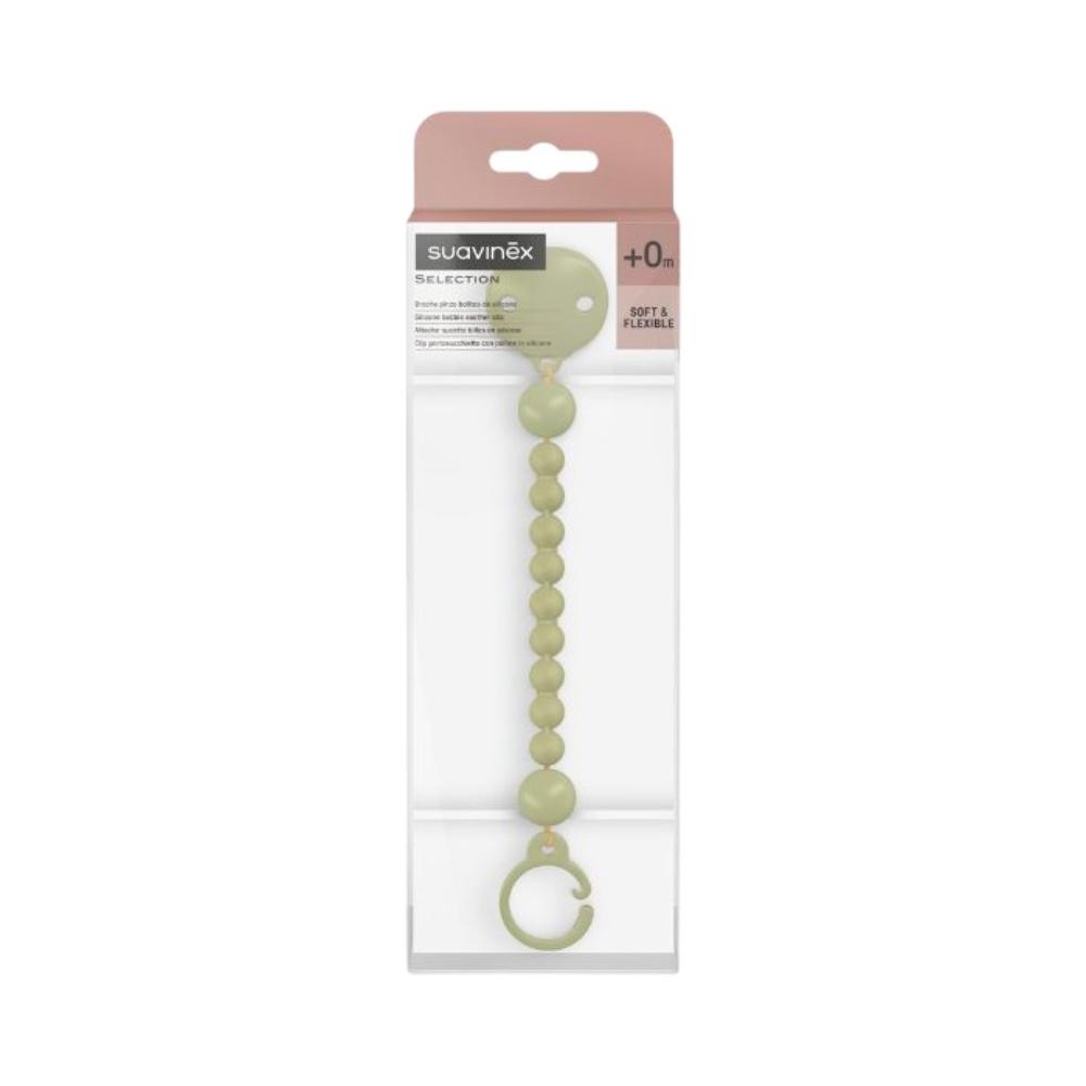 SUAVINEX Broche Pinza Bolitas de Silicona Verde 1 ud-2