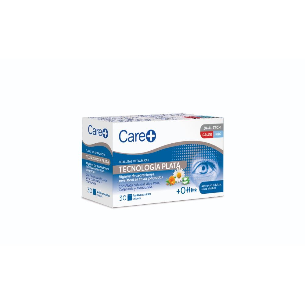 CARE+ Toallitas Oftálmicas Tecnología Plata 30 toallitas-1