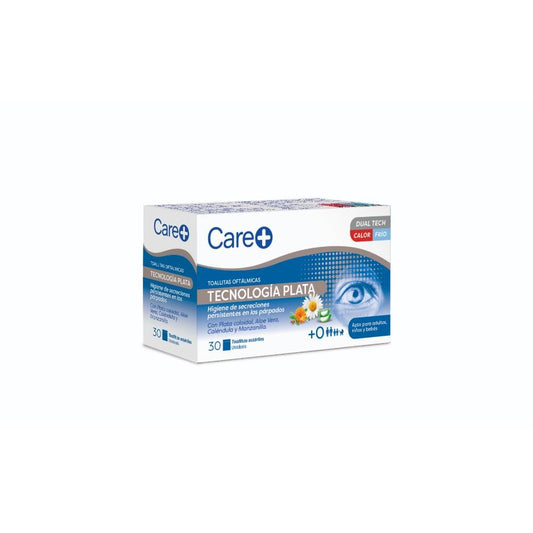 CARE+ Toallitas Oftálmicas Tecnología Plata 30 toallitas-1