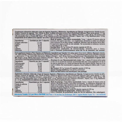 Zentrum Melatonina 1,8 Mg 60 Cápsulas Vegetales-2